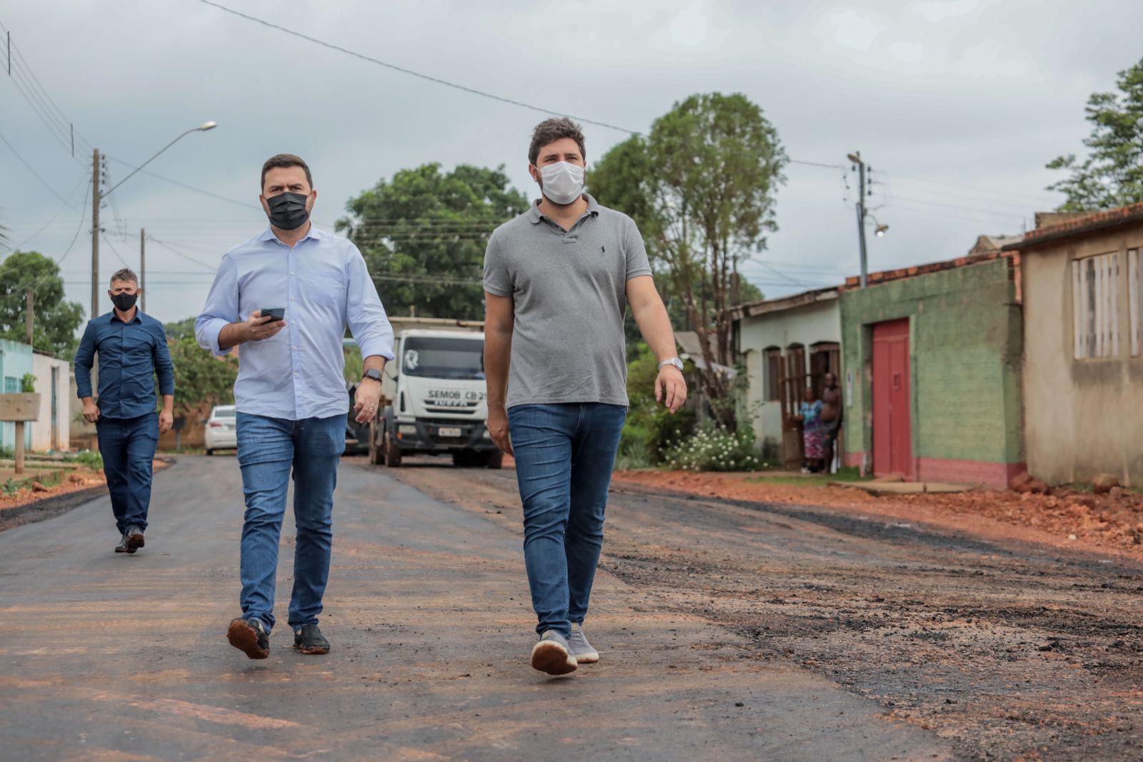 Vice-prefeito esteve acompanhando o andamento das obras